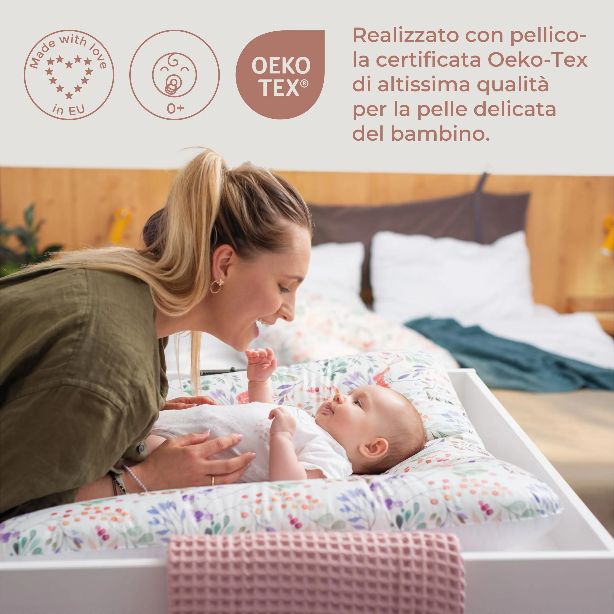 Ceba Baby Fasciatoio Materassino Lavabile e Impermeabile, 75x72 cm, Polypody - immagine 3