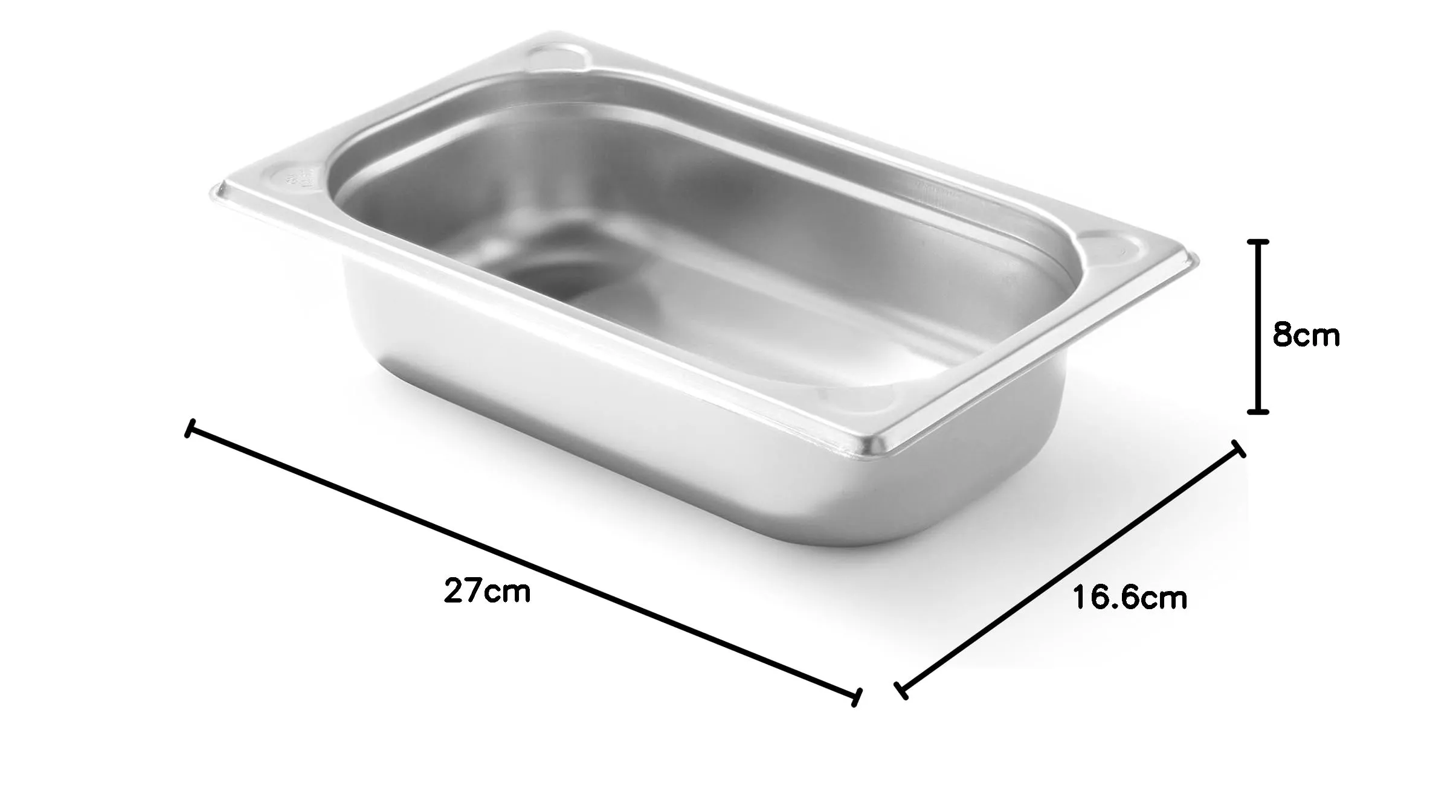 Hendi Contenitore Gastronorm GN 1/4 Kitchen Line, Acciaio Inox, 1,8L, 265x162x65mm - immagine 3