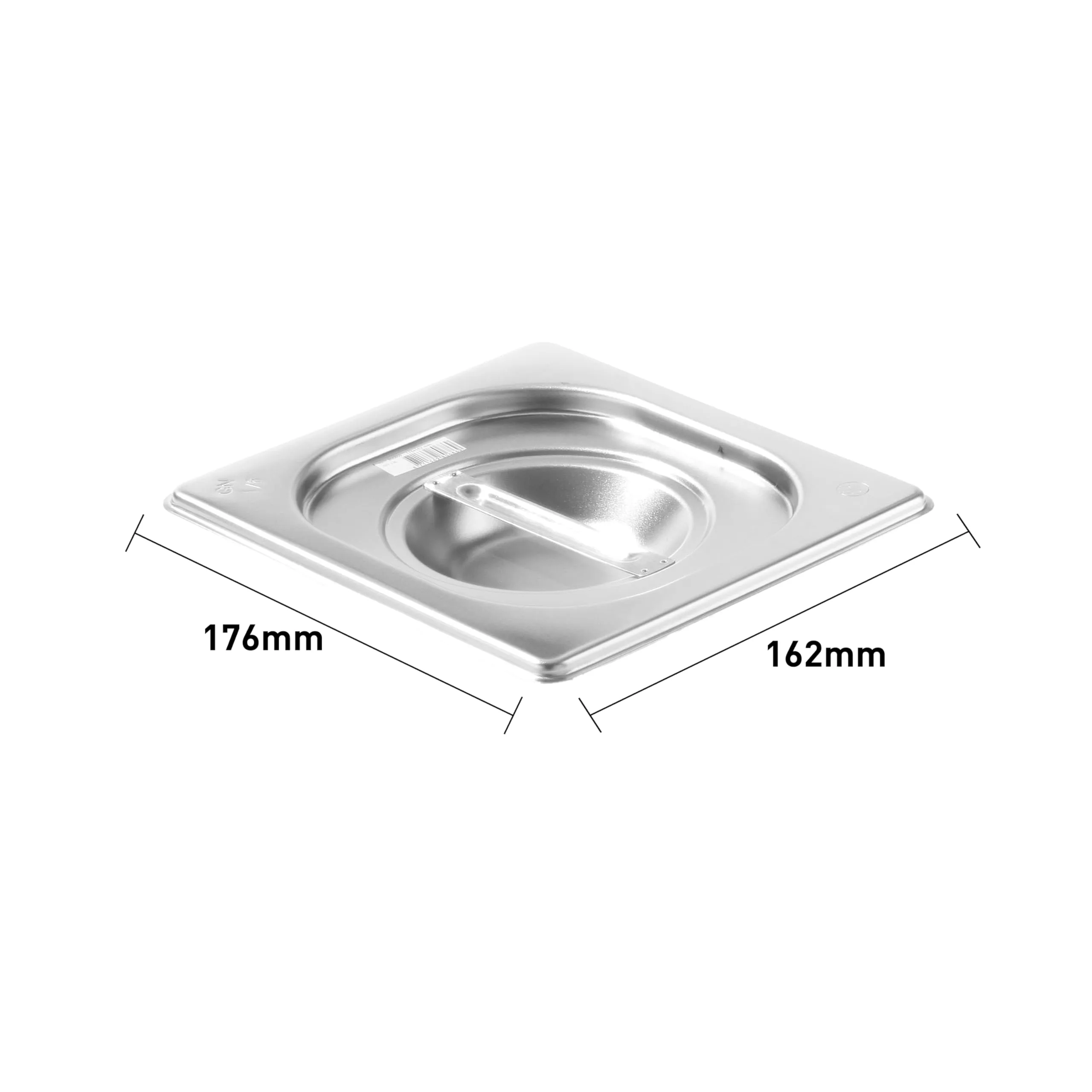 Hendi Coperchio Gastronorm GN 1/6 Kitchen Line, Acciaio Inox, 176x162mm - immagine 2