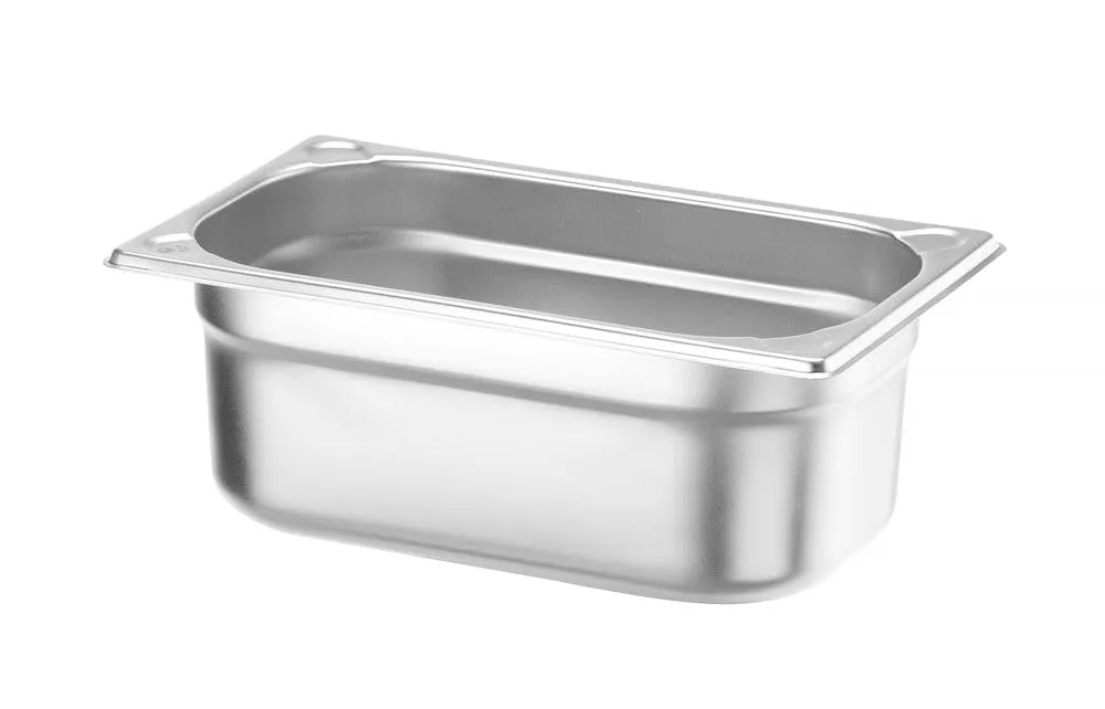 Hendi Kitchen Line Contenitore Gastronorm GN 1/4, Acciaio Inox, 2.8L, 265x162x100mm - immagine 2