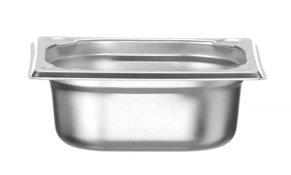 Hendi Contenitore Gastronorm GN 1/6 Kitchen Line, Acciaio Inox, 1L, 176x162x65mm - immagine 1