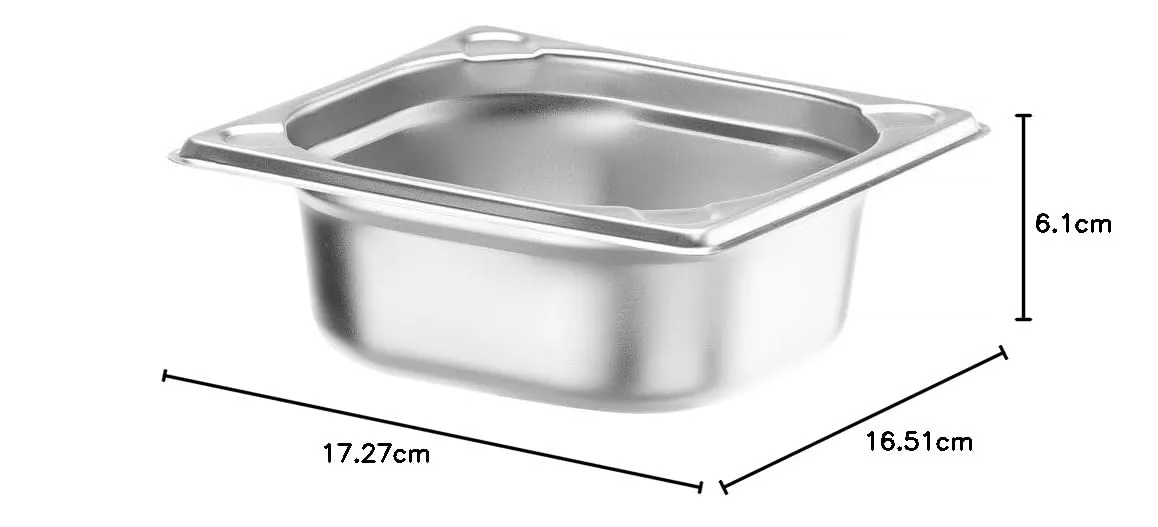 Hendi Contenitore Gastronorm GN 1/6 Kitchen Line, Acciaio Inox, 1L, 176x162x65mm - immagine 4