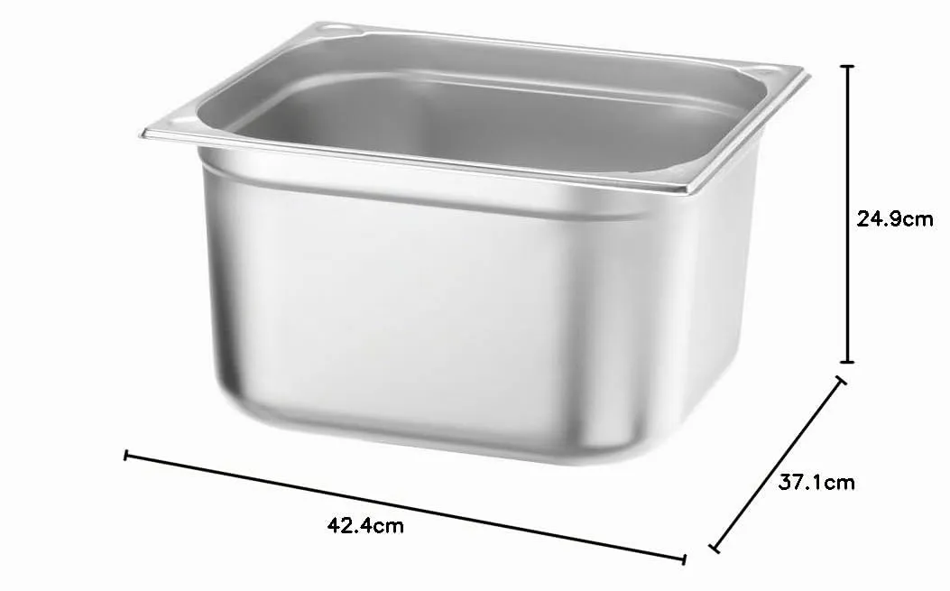 Hendi Kitchen Line Contenitore Gastronorm GN 2/3, Acciaio Inox, 15.5L, 354x325x200mm - immagine 4