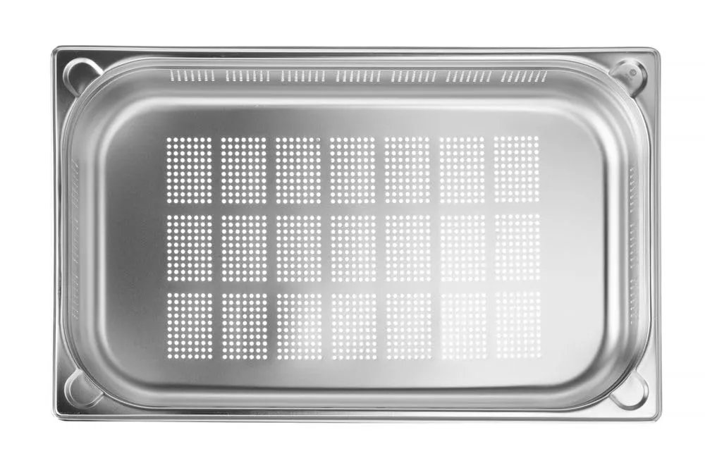 Hendi Kitchen Line Contenitore Gastronorm GN 1/1 Perforato, Acciaio Inox, 14L, 530x325x100mm - immagine 1