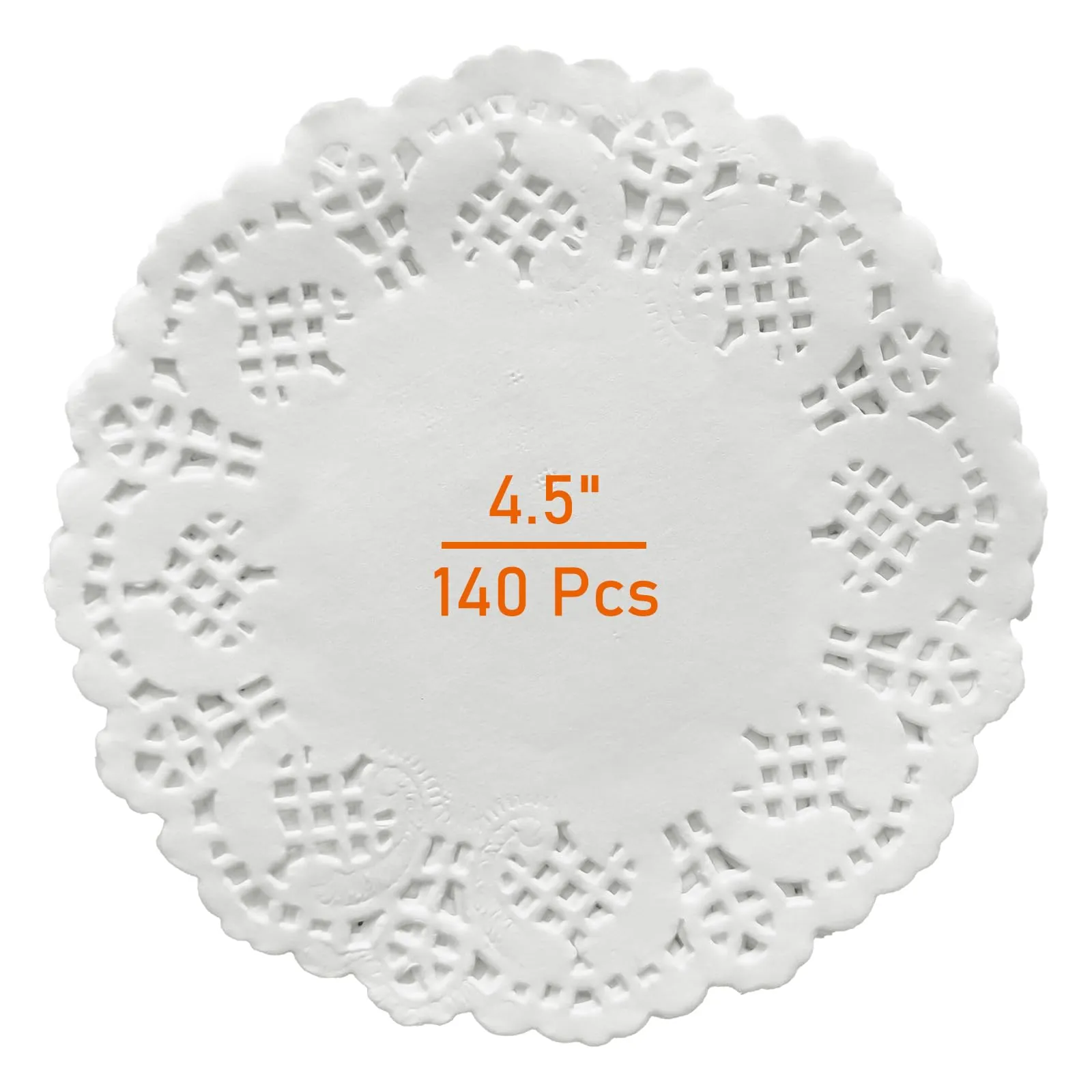 Lahviuu Centrini di Carta Rotondi in Pizzo, 140 Pezzi, Bianco, 11.2x11.2 cm - immagine 1
