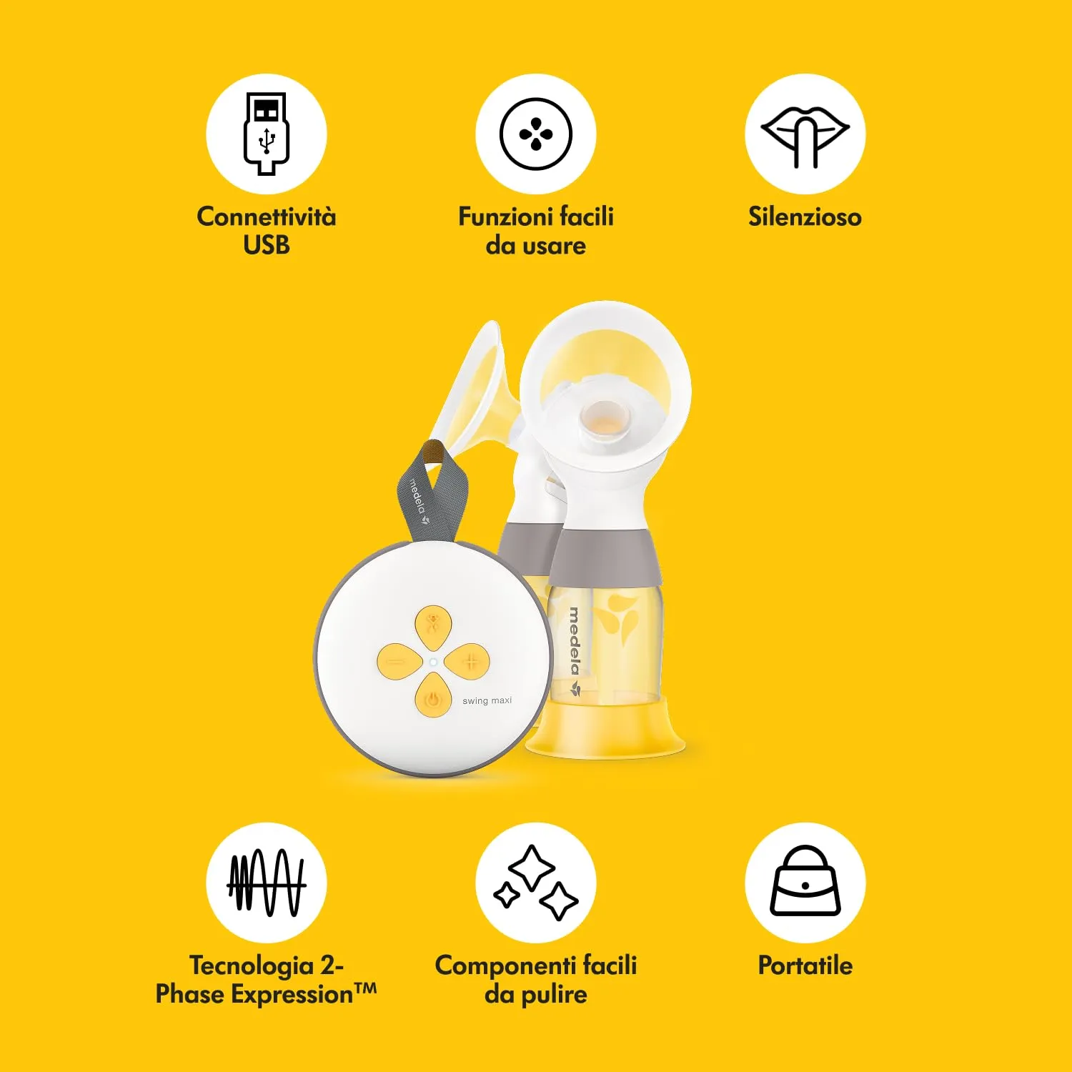 Medela Swing Maxi Tiralatte Elettrico Doppio - immagine 3