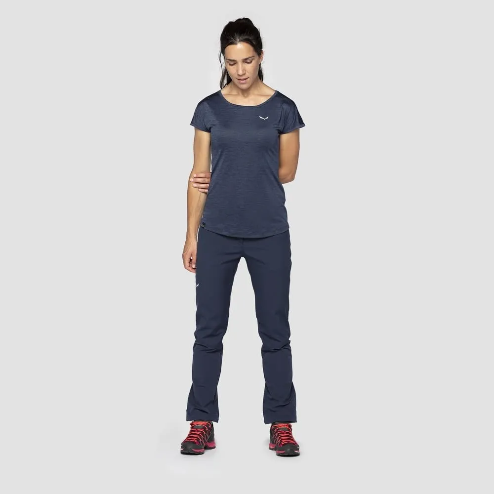 Salewa Donna Puez Melange Dry W S/S Tee, Navy Blazer Melange, 42/36 - immagine 6