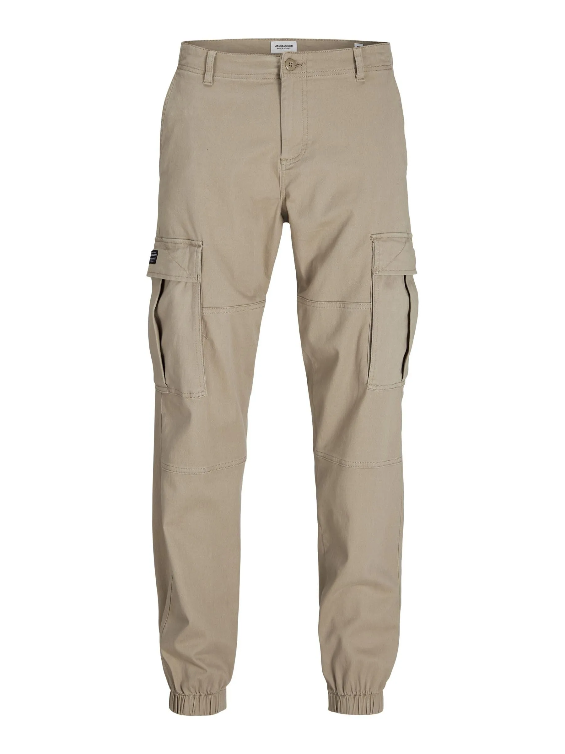 Jack & Jones Jjipaul Jjflake Men's Cargo Pants, Regular Fit, Beige (Crockery), 33W / 32L - immagine 1