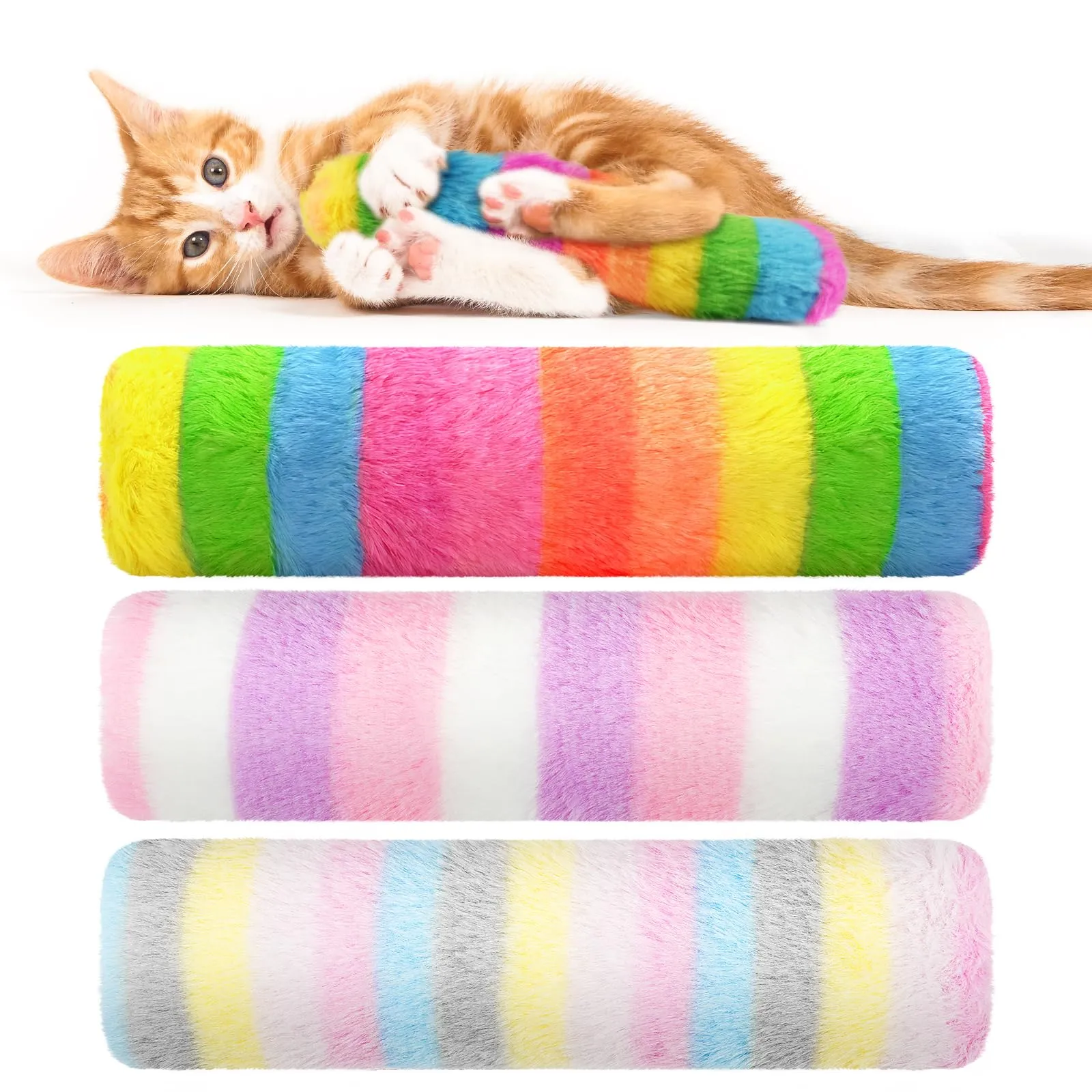 OSDUE Giocattoli Erba Gatta, Cuscini Interattivi in Peluche, 3 Pezzi - immagine 1