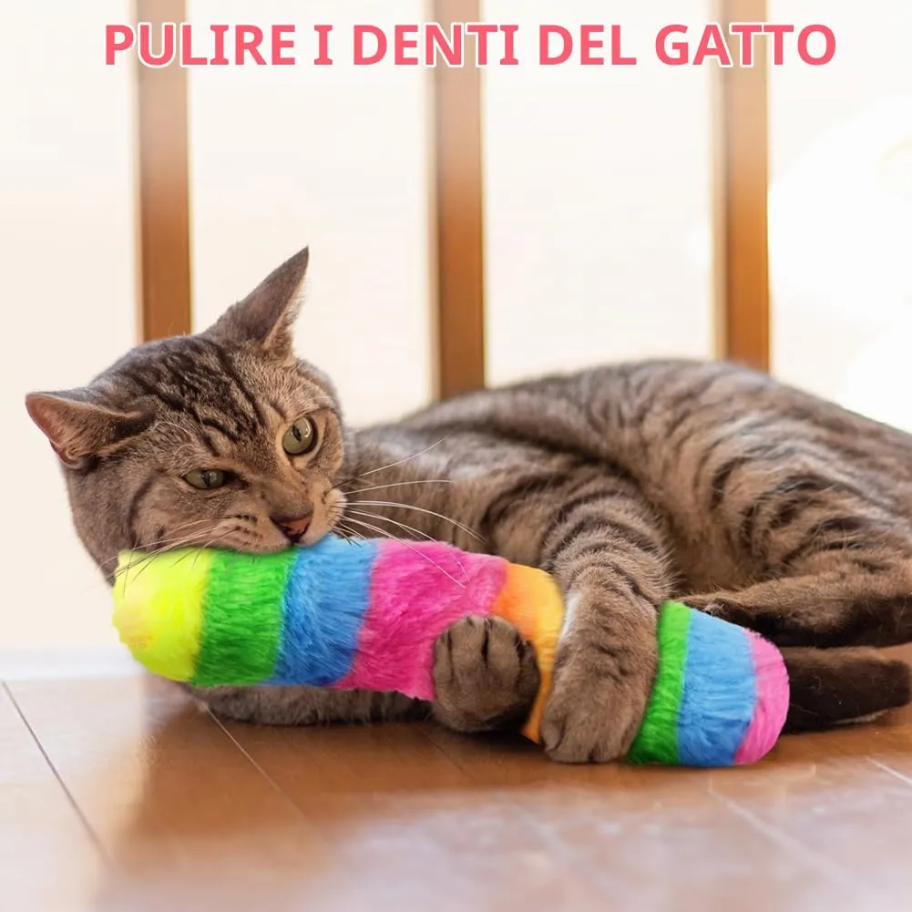 OSDUE Giocattoli Erba Gatta, Cuscini Interattivi in Peluche, 3 Pezzi - immagine 4