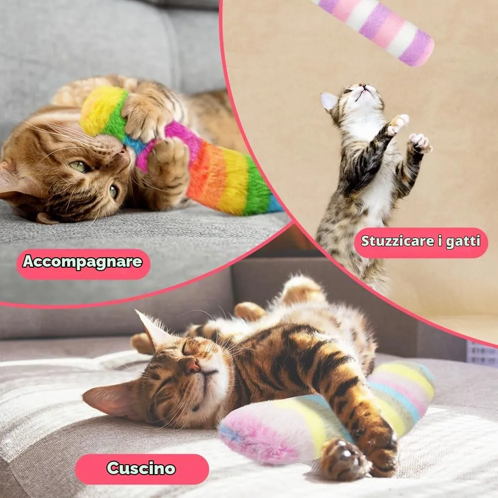 OSDUE Giocattoli Erba Gatta, Cuscini Interattivi in Peluche, 3 Pezzi - immagine 7