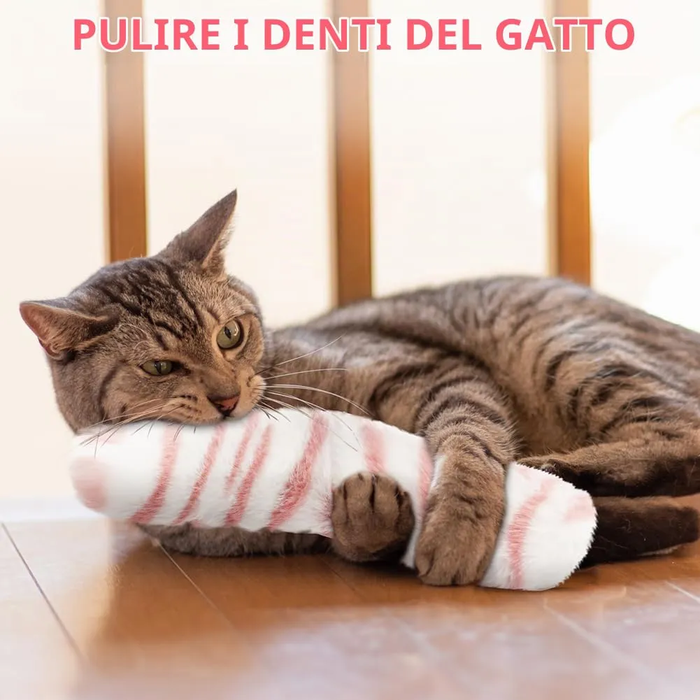OSDUE Giocattoli Erba Gatta, 3 Pezzi Cuscini in Peluche Interattivi per Gatti - immagine 4