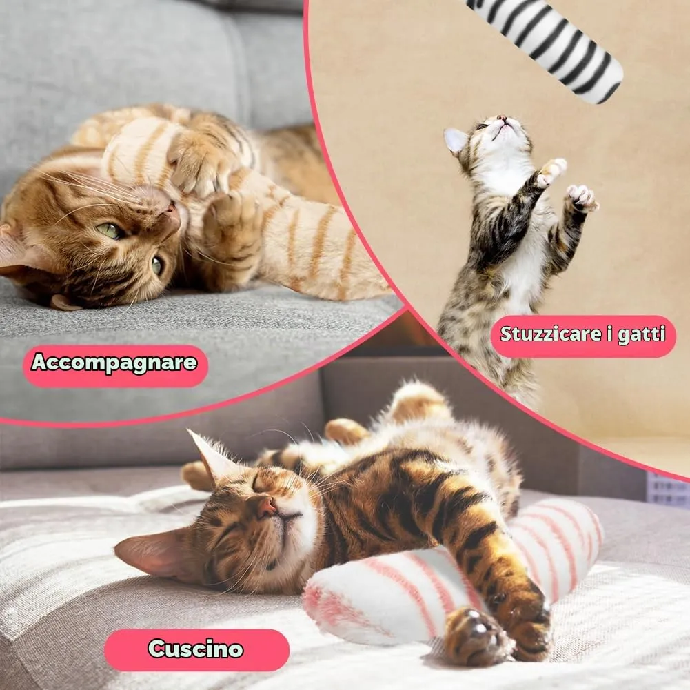 OSDUE Giocattoli Erba Gatta, 3 Pezzi Cuscini in Peluche Interattivi per Gatti - immagine 7