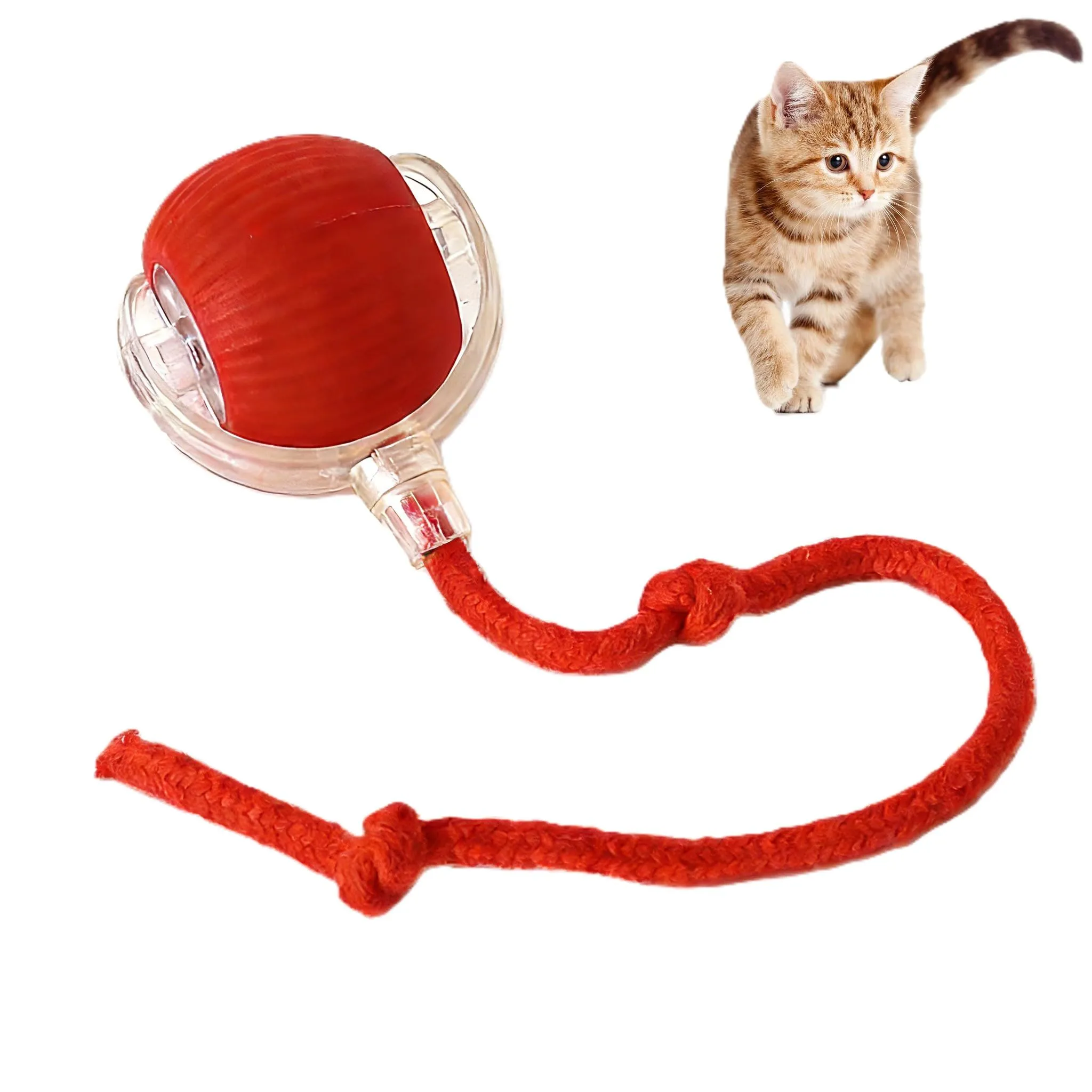 JoyEnjoy Pallina Interattiva per Gatti con Coda e Sensore di Movimento - immagine 1
