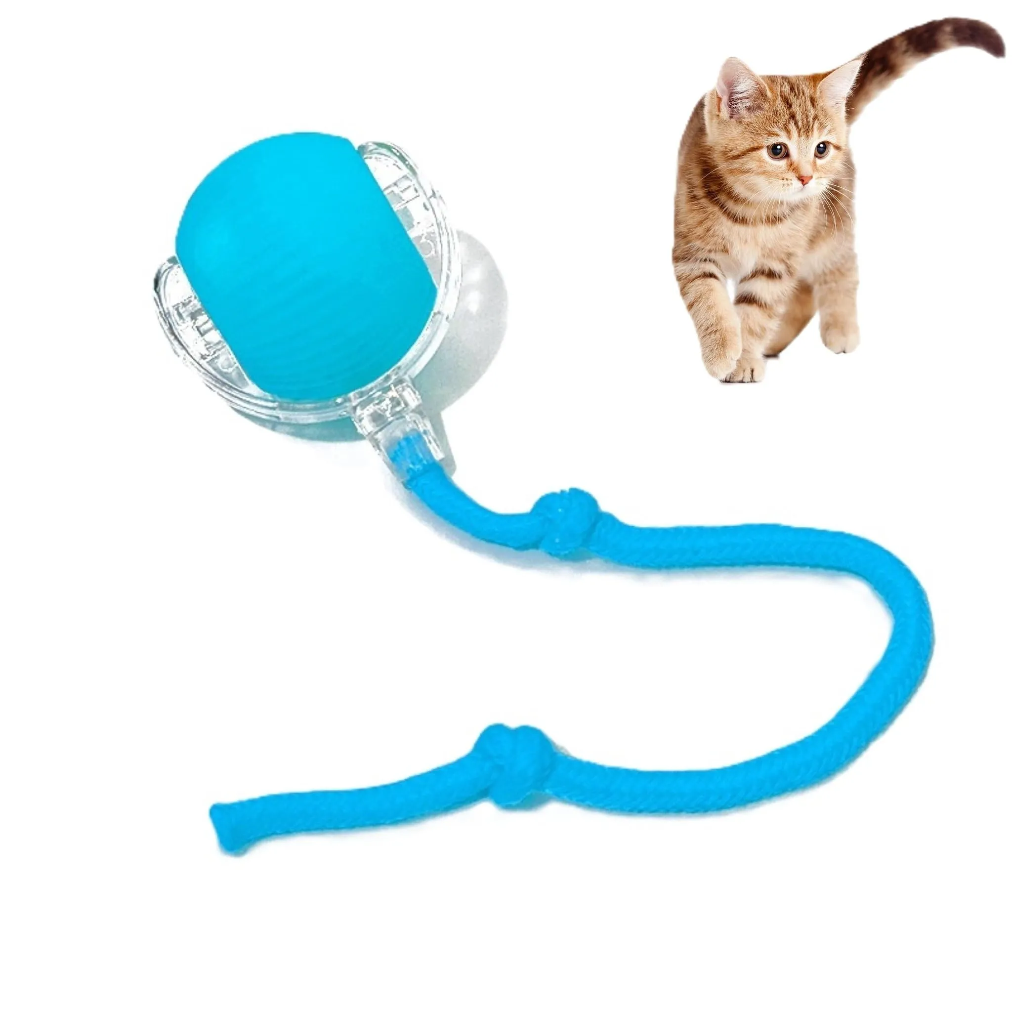 JoyEnjoy Pallina Interattiva per Gatti con Coda, Attivata dal Movimento - immagine 1