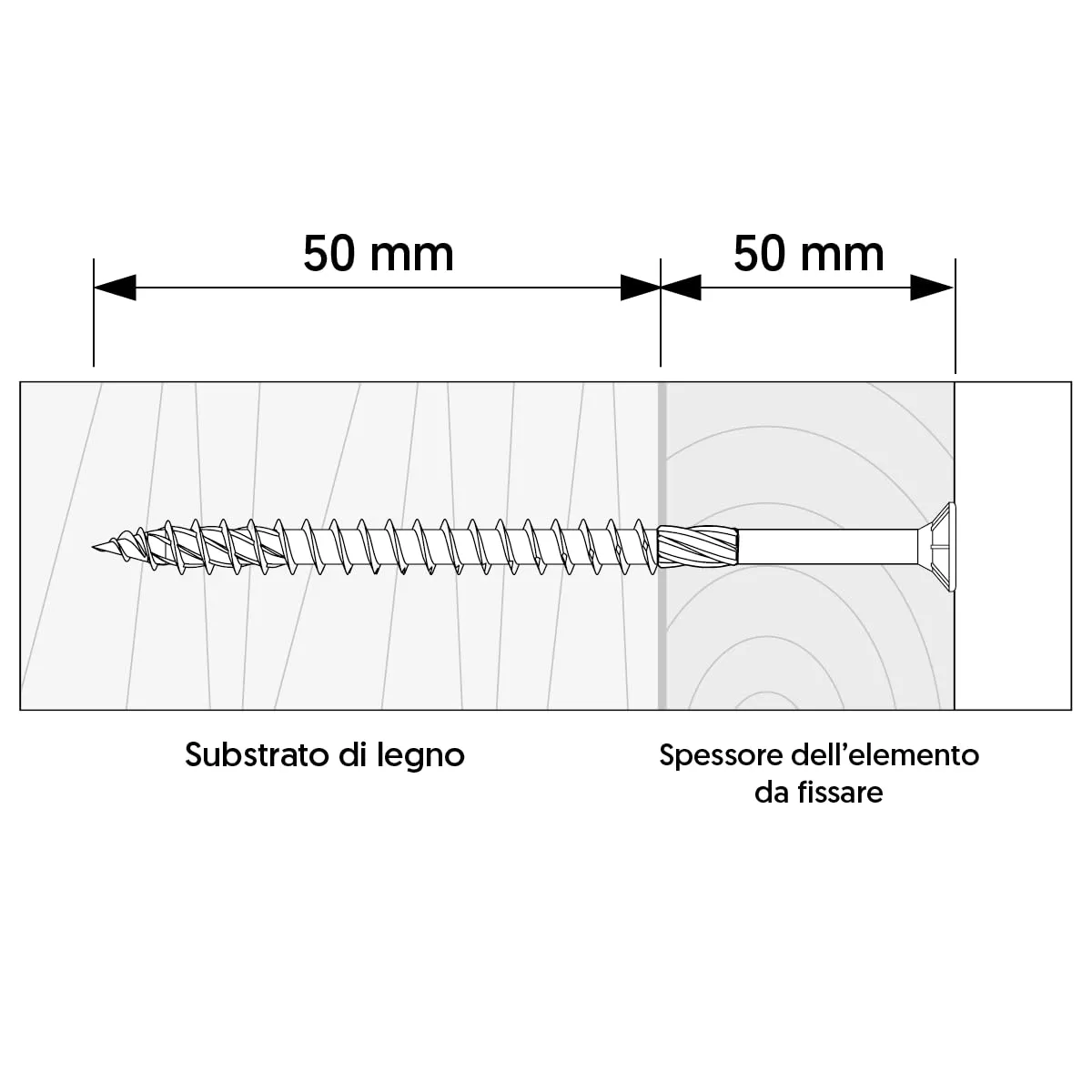 Klimas Vis à bois bichromatée tête fraisée filetage partiel Torx 8 x 100 mm - Boîte de 50 - immagine 2