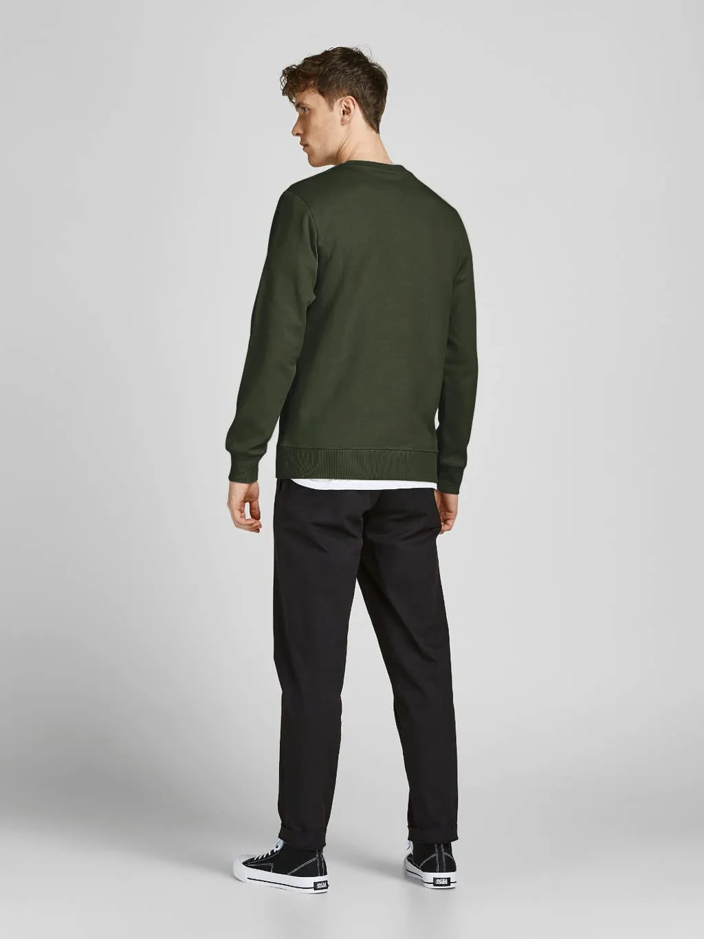 Jack & Jones Felpa Basic da Uomo con Scollo Rotondo, Verde (Rosin/Reg), M - immagine 3