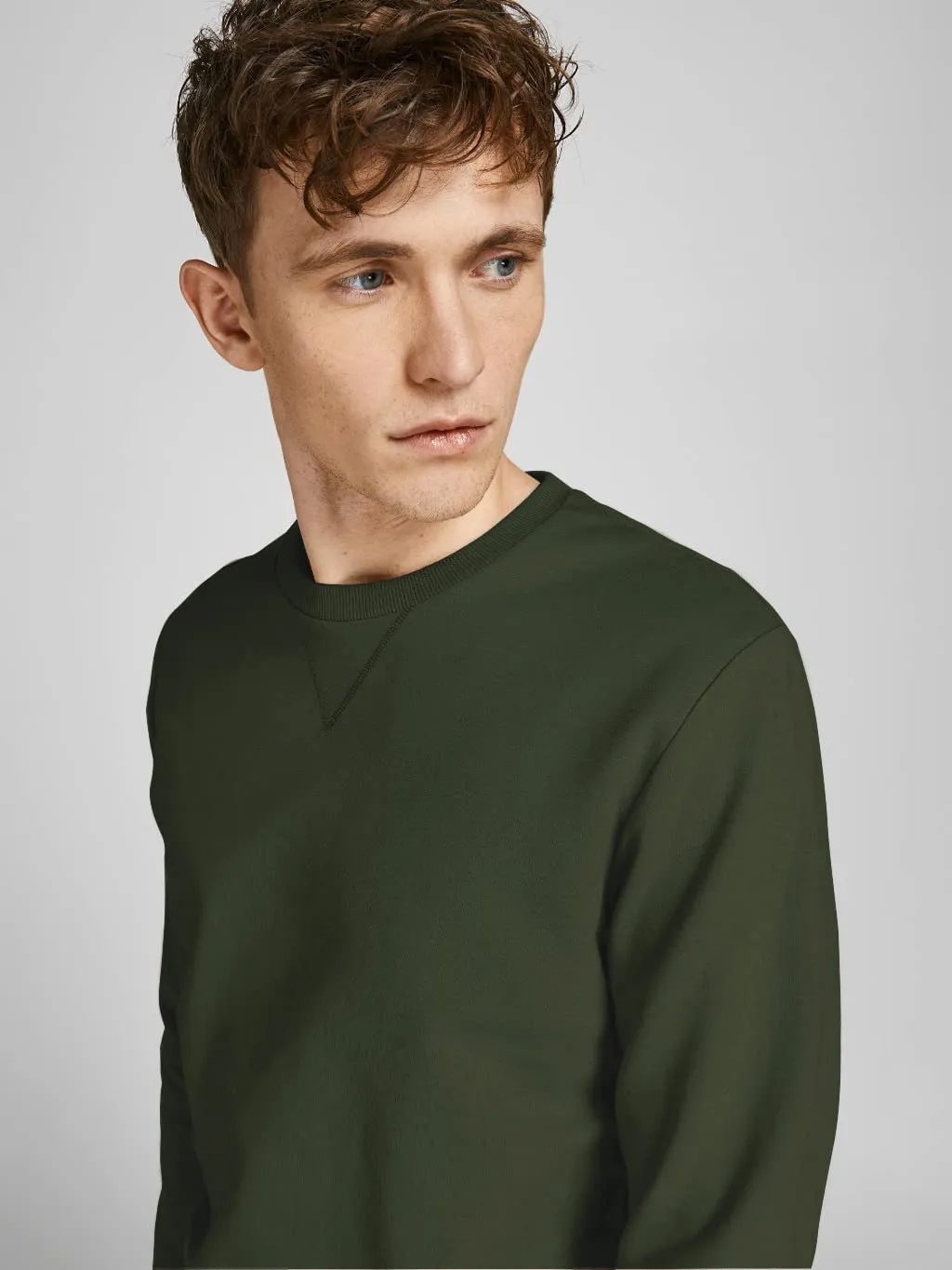 Jack & Jones Felpa Basic da Uomo con Scollo Rotondo, Verde (Rosin/Reg), M - immagine 4