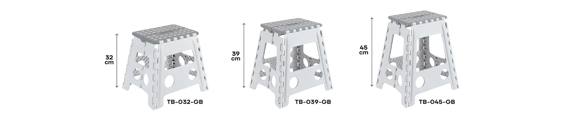 ARREGUI TB-032-GB Sgabello Pieghevole Multiuso, 32 cm, White & Grey - immagine 3
