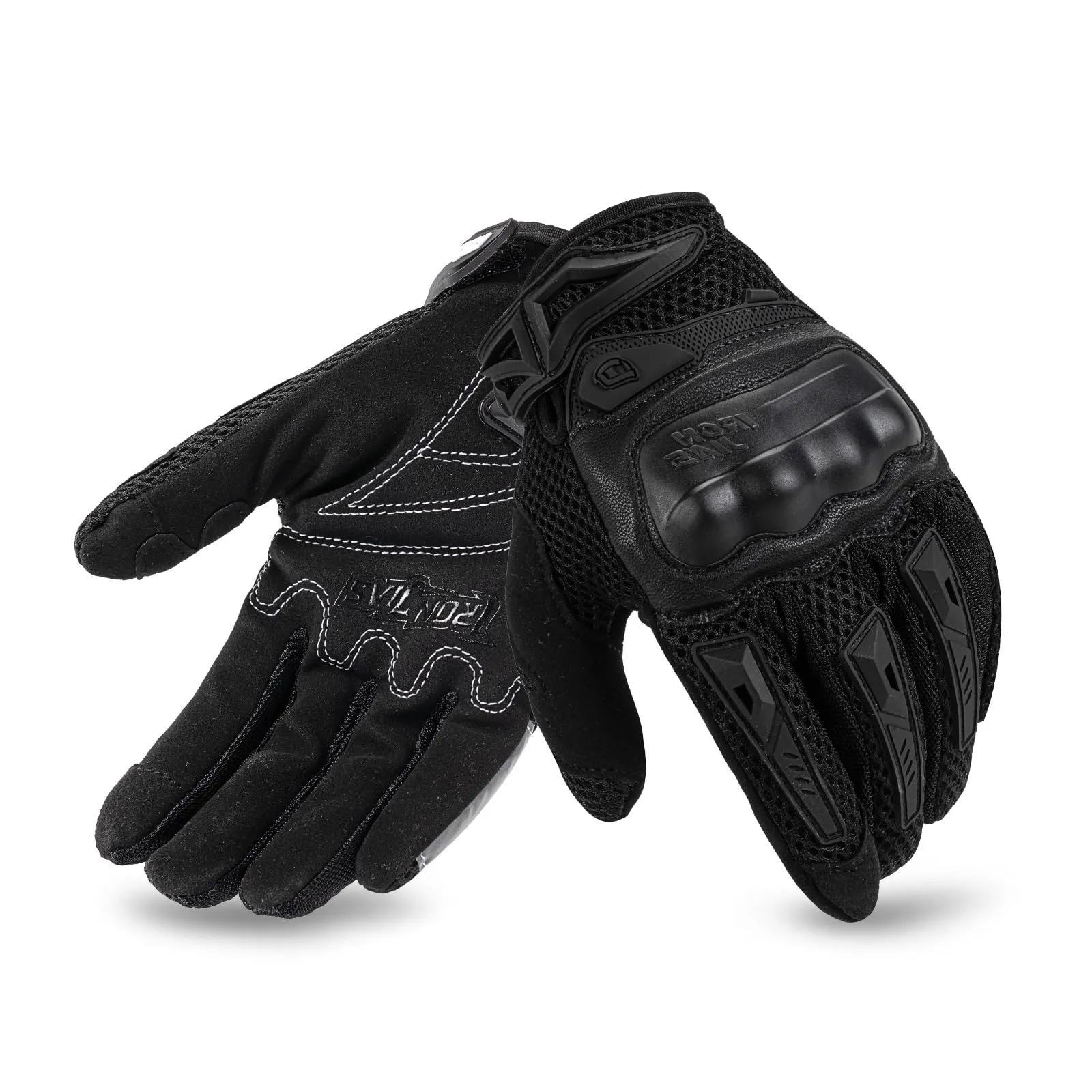 IRON JIA'S Guanti Moto Uomo Estivi Touch Screen Impermeabili e Traspiranti con Protezione a Guscio Duro, Nero-XL - immagine 1