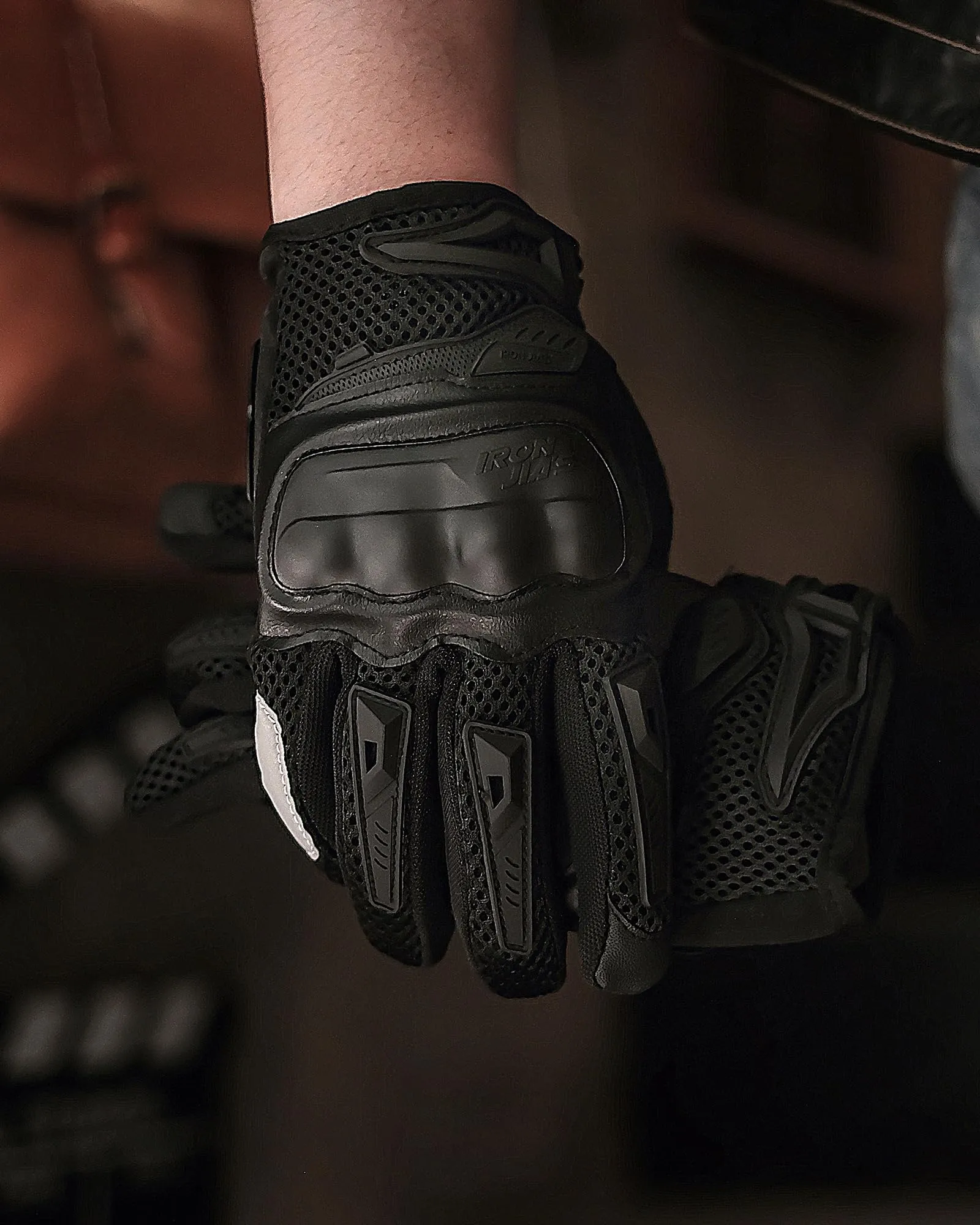 IRON JIA'S Guanti Moto Uomo Estivi Touch Screen Impermeabili e Traspiranti con Protezione a Guscio Duro, Nero-XL - immagine 5