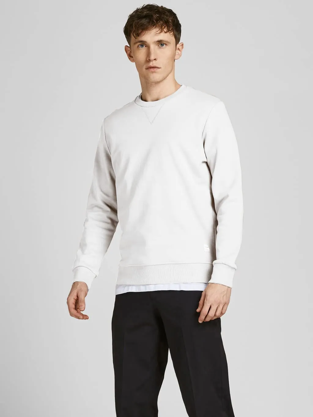 Jack & Jones Felpa Basic da Uomo con Scollo Rotondo, Bianco, XL - immagine 2
