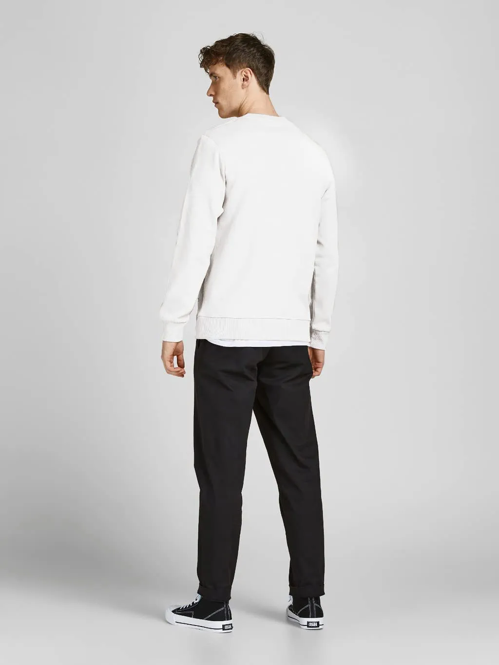 Jack & Jones Felpa Basic da Uomo con Scollo Rotondo, Bianco, XL - immagine 3