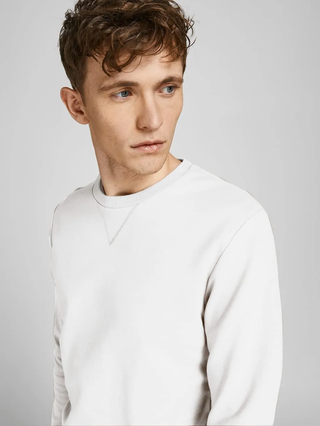Jack & Jones Felpa Basic da Uomo con Scollo Rotondo, Bianco, XL - immagine 4