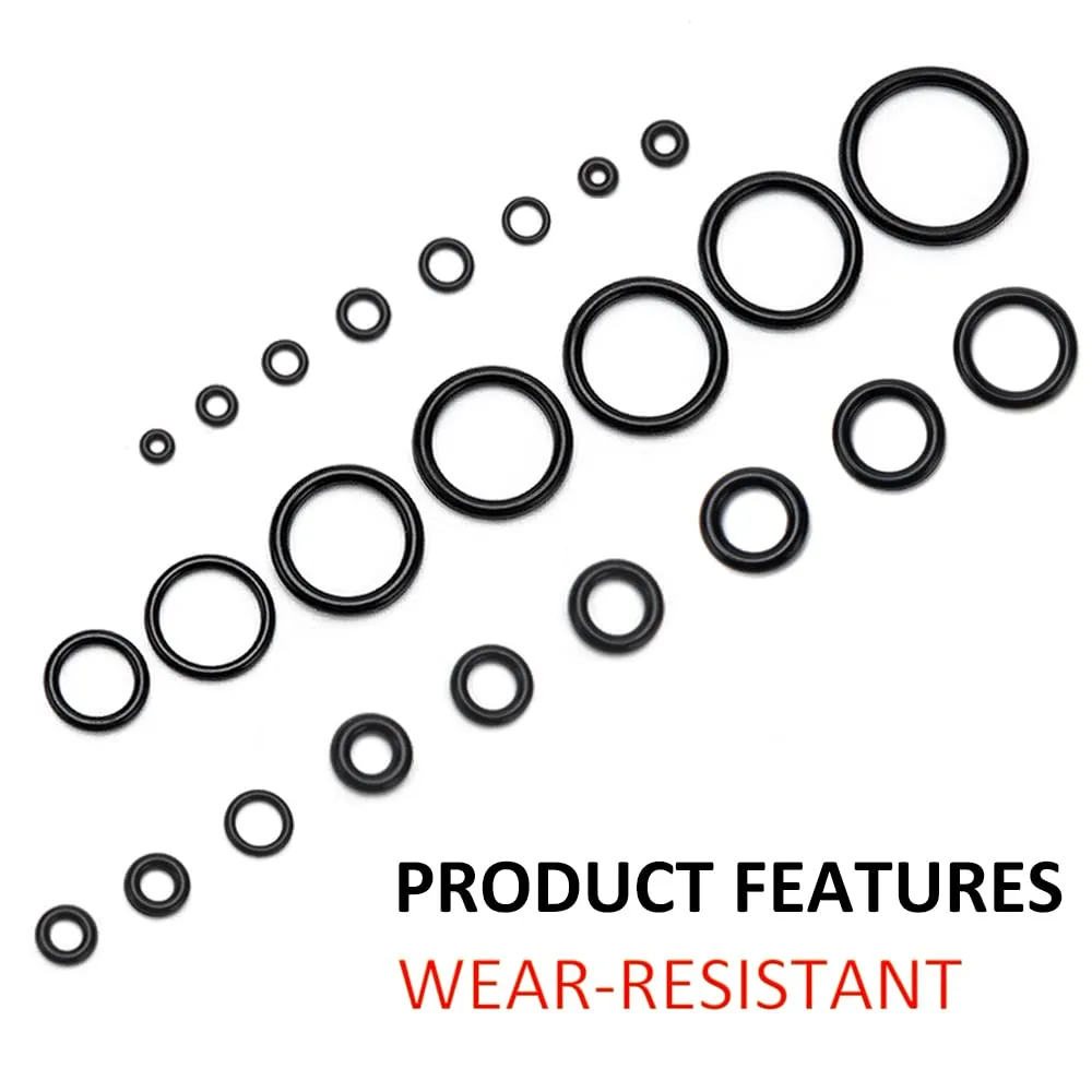 YIXISI Kit Assortimento O-ring in Gomma Nitrilica, 420 Pezzi, 24 Misure, Nero - immagine 3