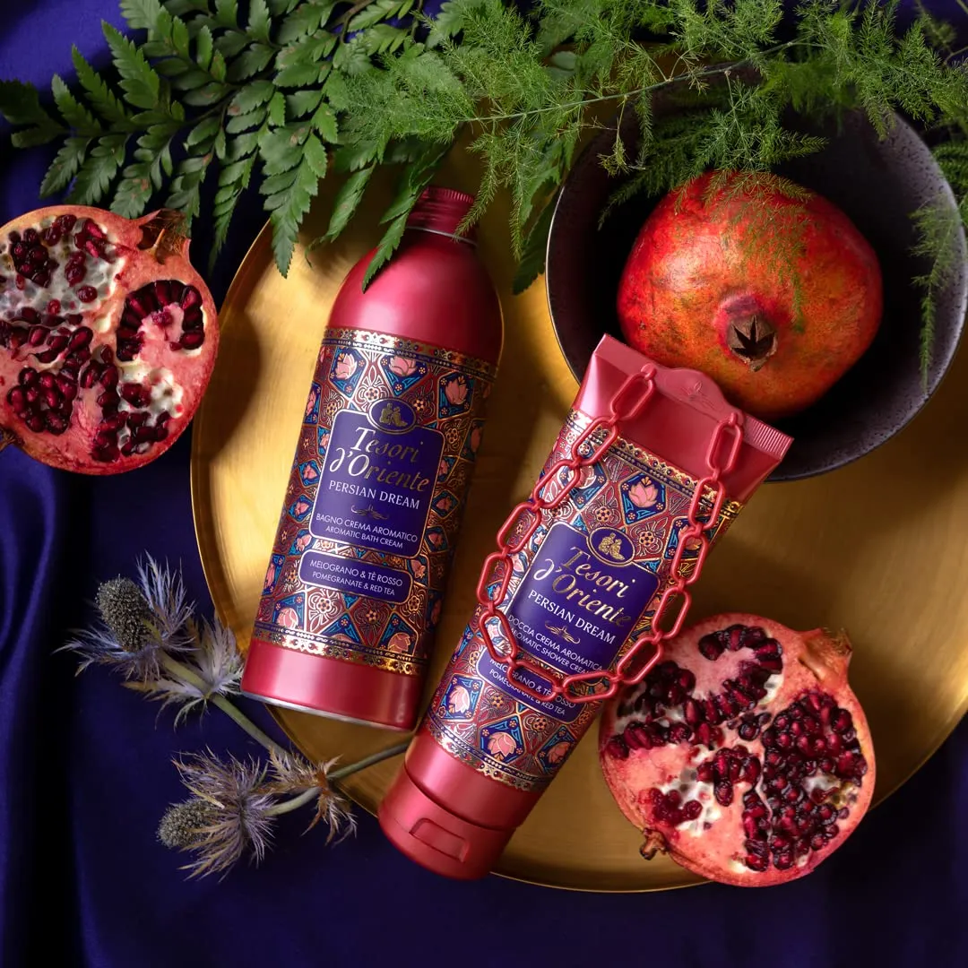 Tesori d'Oriente Bagno Crema Persian Dream Melograno e Tè Rosso, 500ml - immagine 5