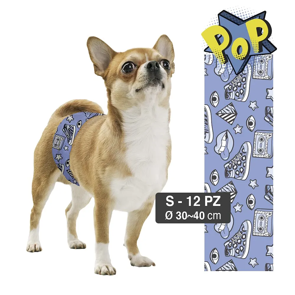 Croci Dog Nappy Pop Fascia Assorbente per cani maschi, Taglia S (30-40 cm), 12 pz - immagine 2