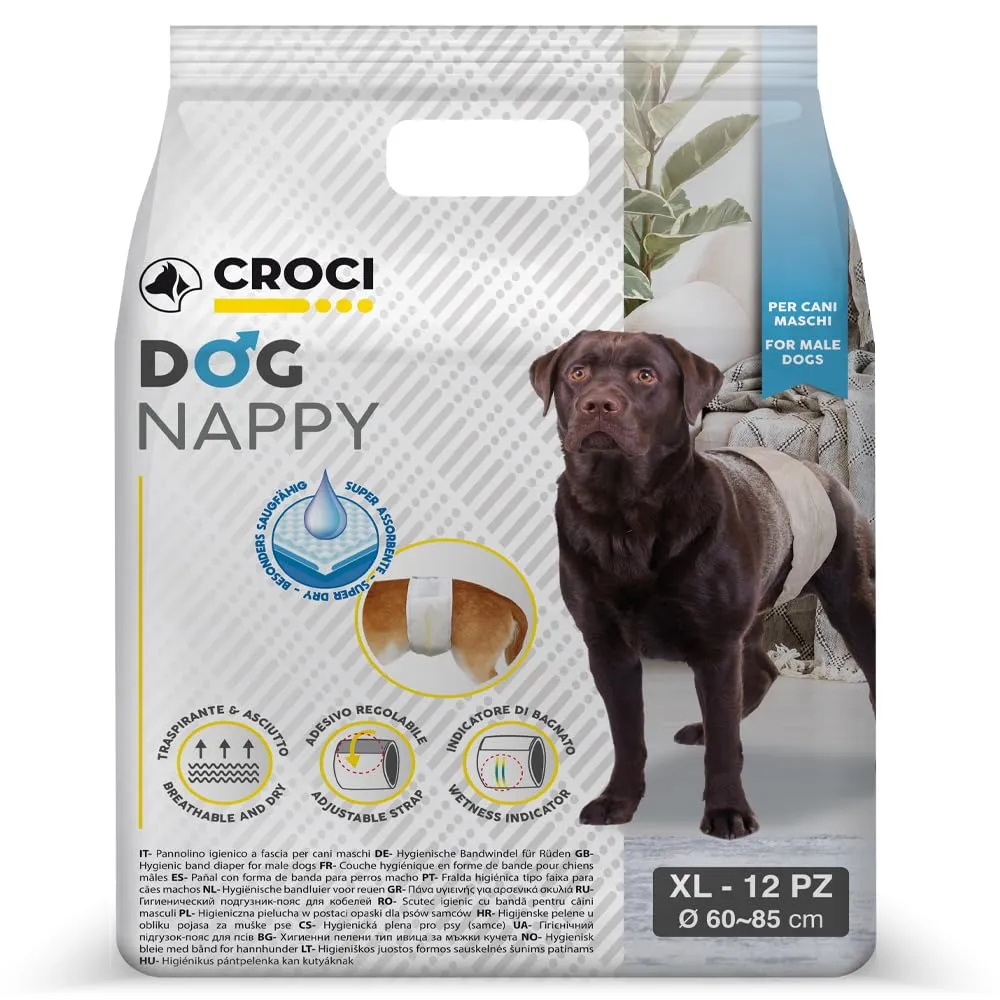 Croci Dog Nappy per cani maschi, Taglia XL (60-85 cm), 12 pz - immagine 1