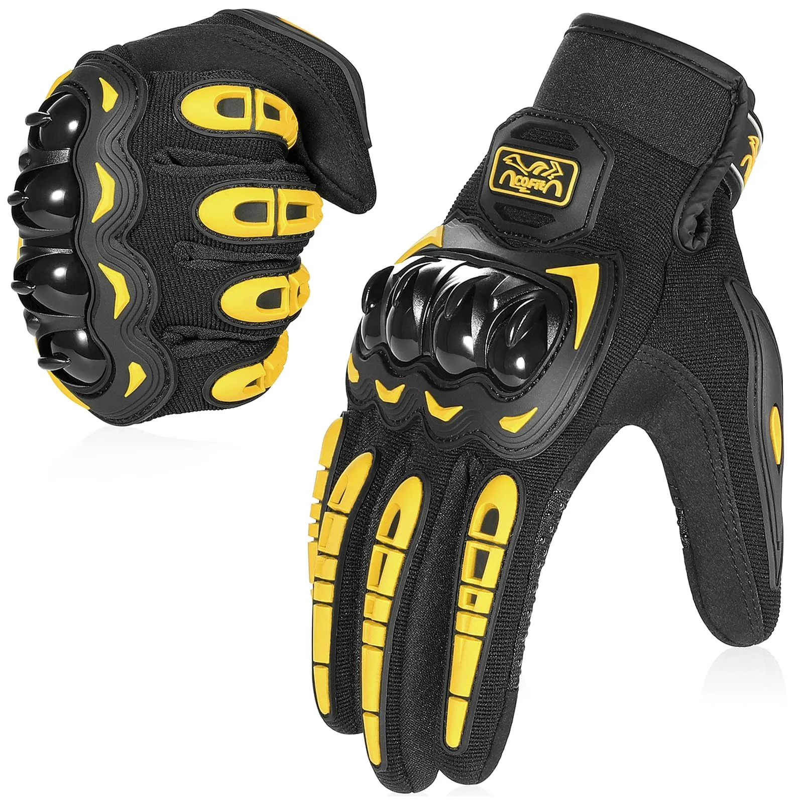 COFIT Guanti da Moto Touchscreen Giallo L - immagine 1