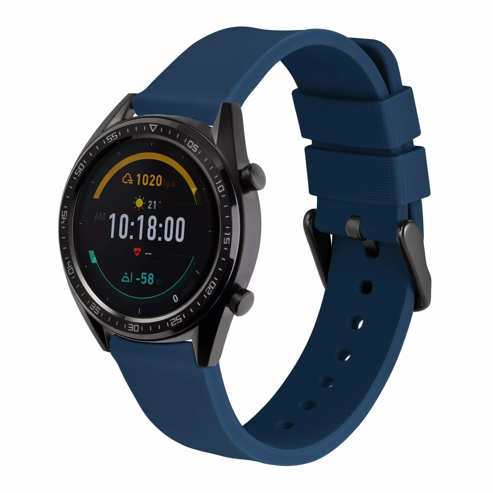 WOCCI Cinturino in Silicone 14mm con Fibbia Nera (Blu Navy) - immagine 8