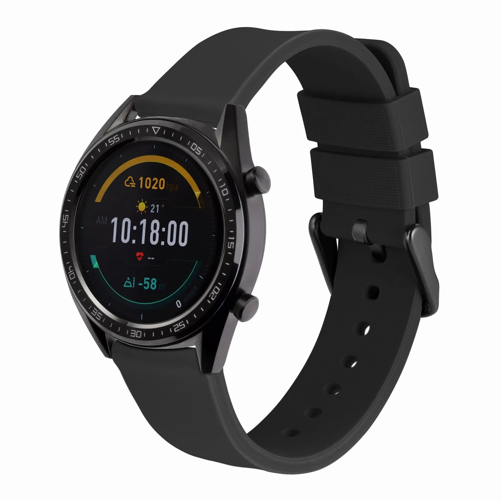 WOCCI Cinturino in Silicone 24mm con Fibbia Nera - Nero - immagine 8