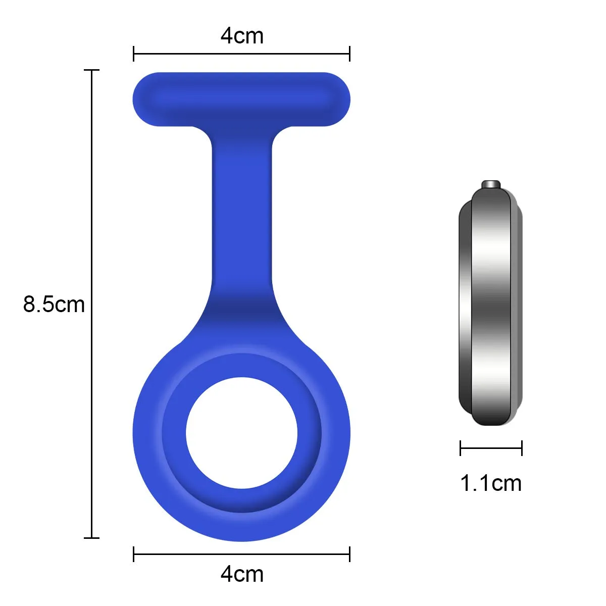 Vicloon Orologio da Infermiere in Silicone con Spilla, 3 Pezzi - immagine 2