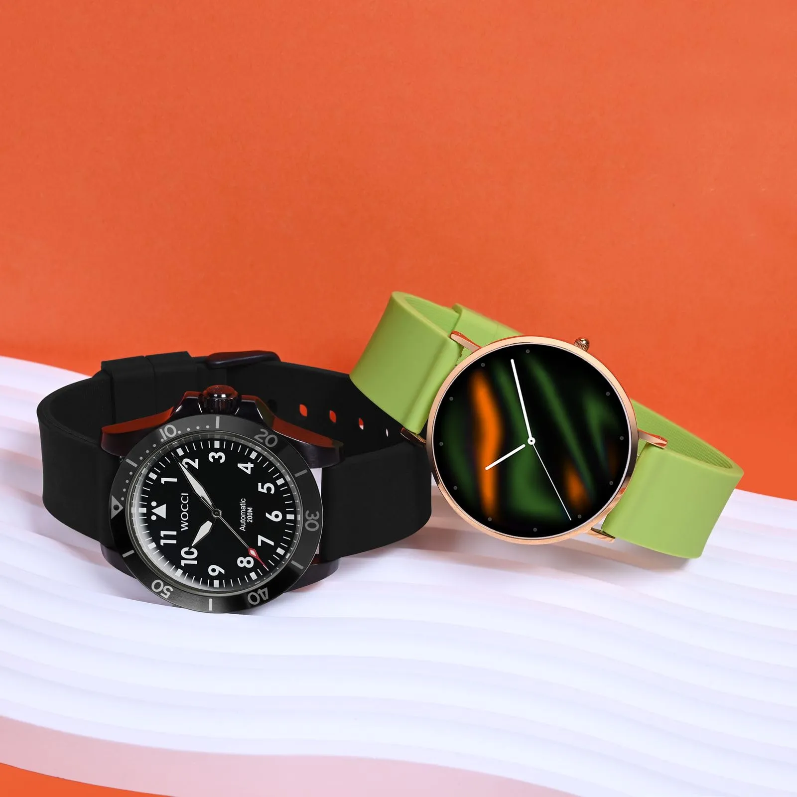 WOCCI Cinturino in Silicone 19mm con Fibbia Nera (Nero) - immagine 7