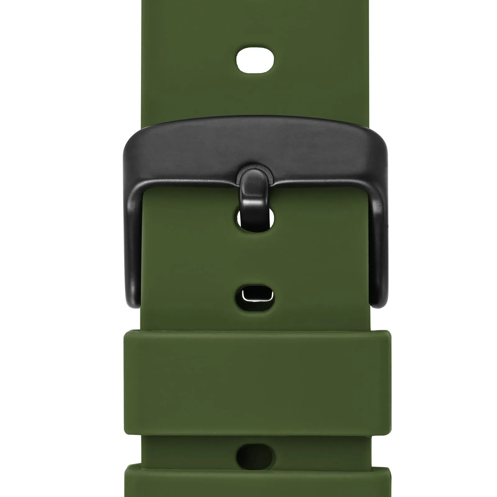 WOCCI Cinturino Orologio in Silicone 19mm con Fibbia Nera (Verde Militare) - immagine 9