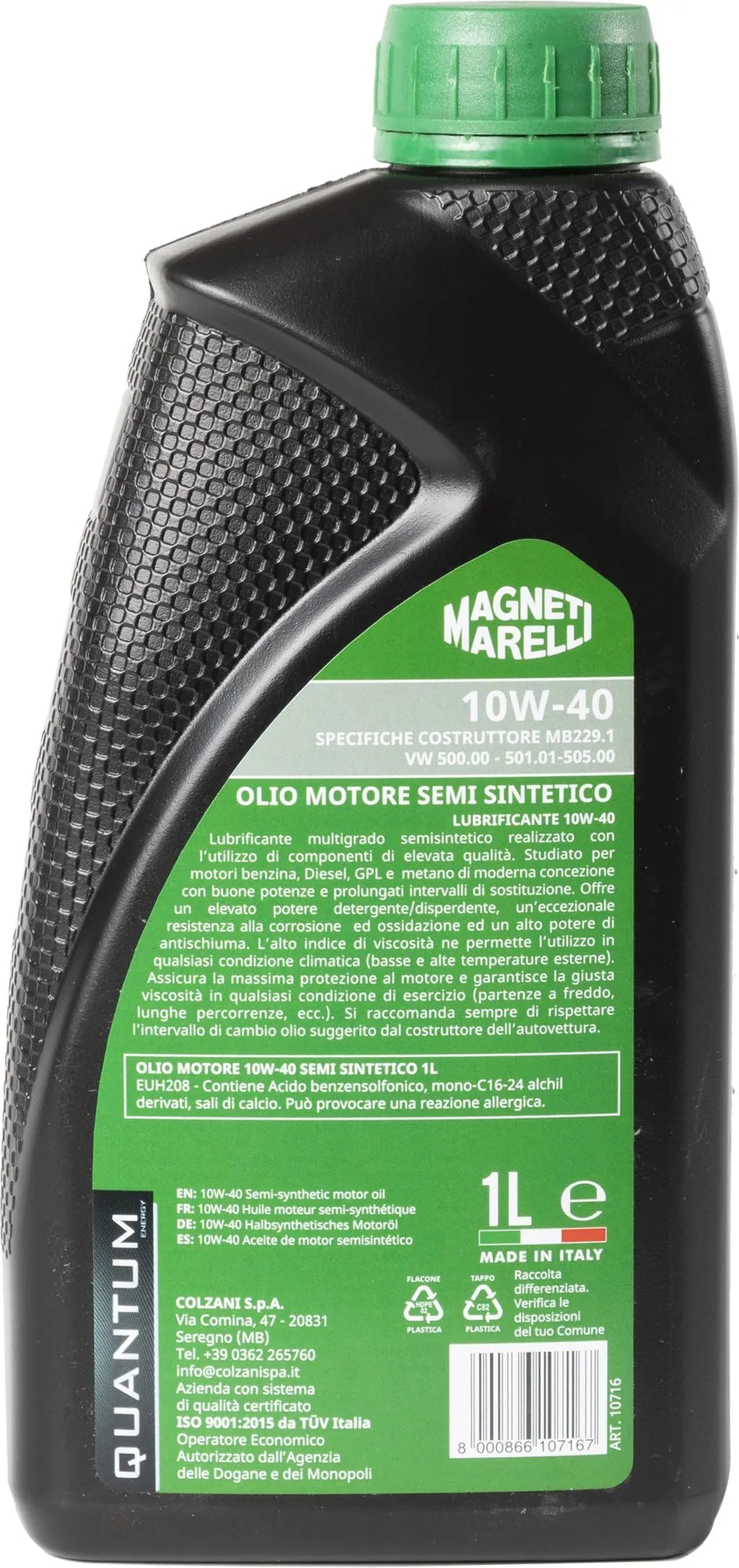 Magneti Marelli Quantum Olio Motore Semi Sintetico 10W-40 1L - immagine 4