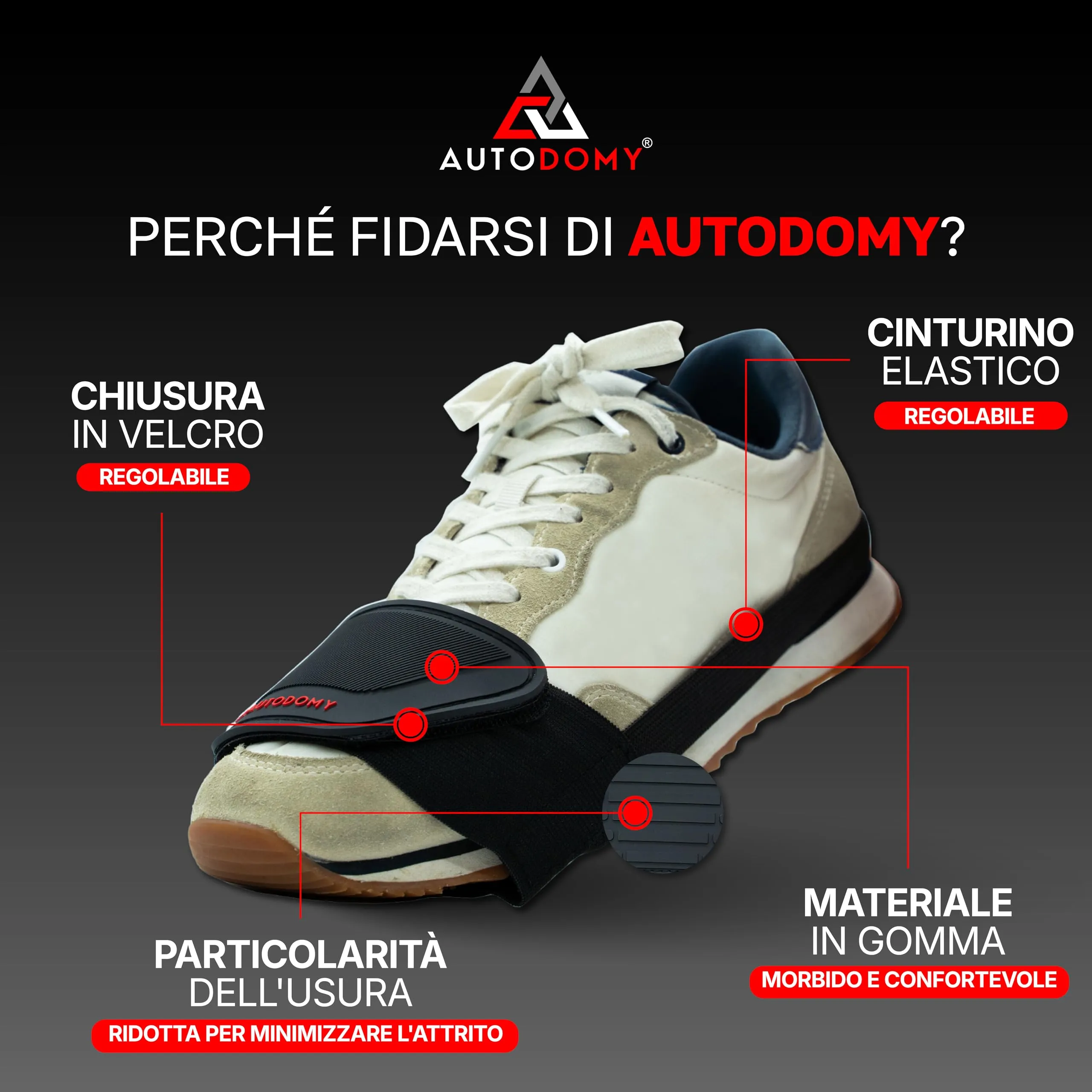 Autodomy Protezione Scarpe Moto Leva Cambio Copriscarpe per Motociclo Quad ATV V1 - immagine 2