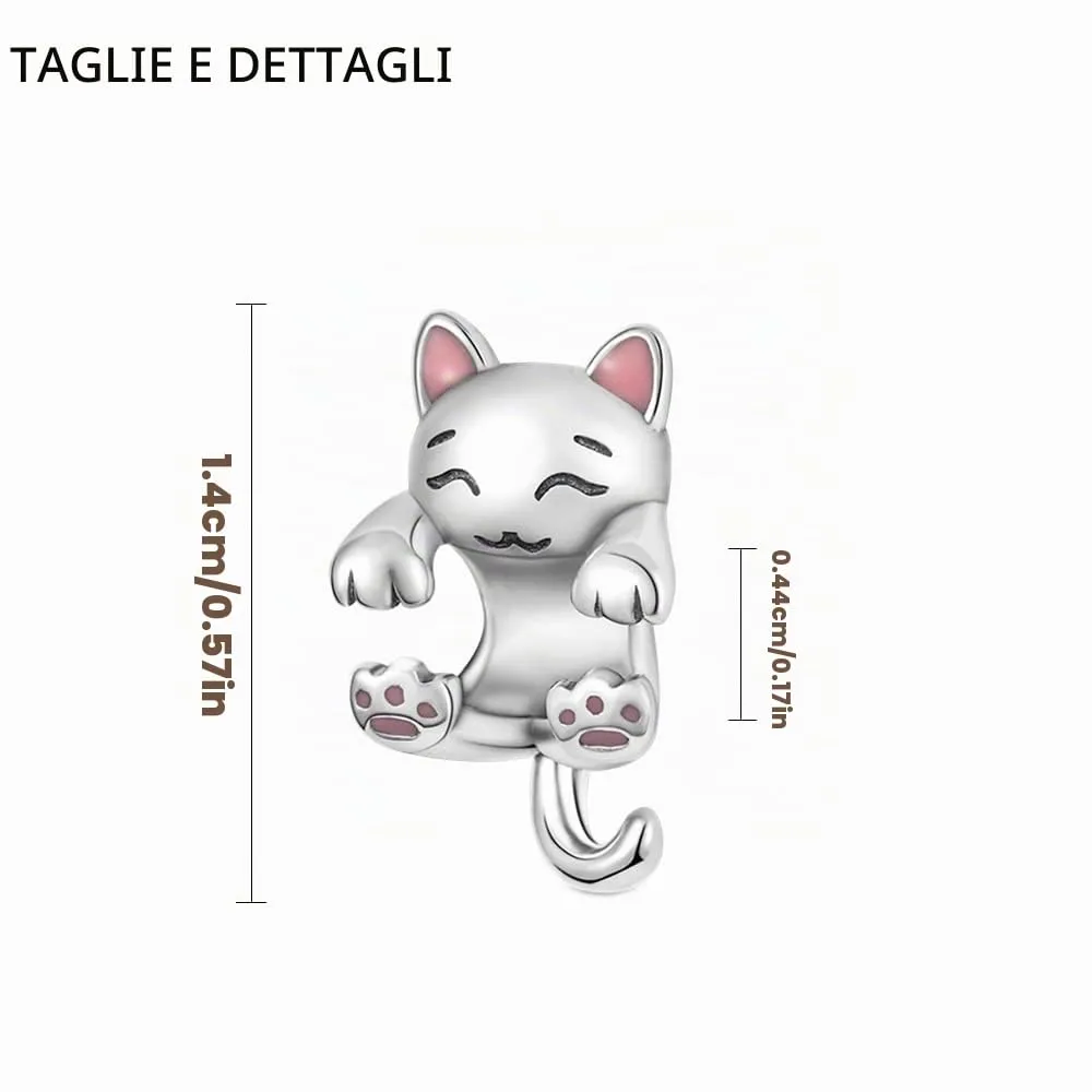 Pandach Bead Charm in Argento Sterling 925 con Cubic Zirconia per Braccialetti e Collane europei - immagine 3