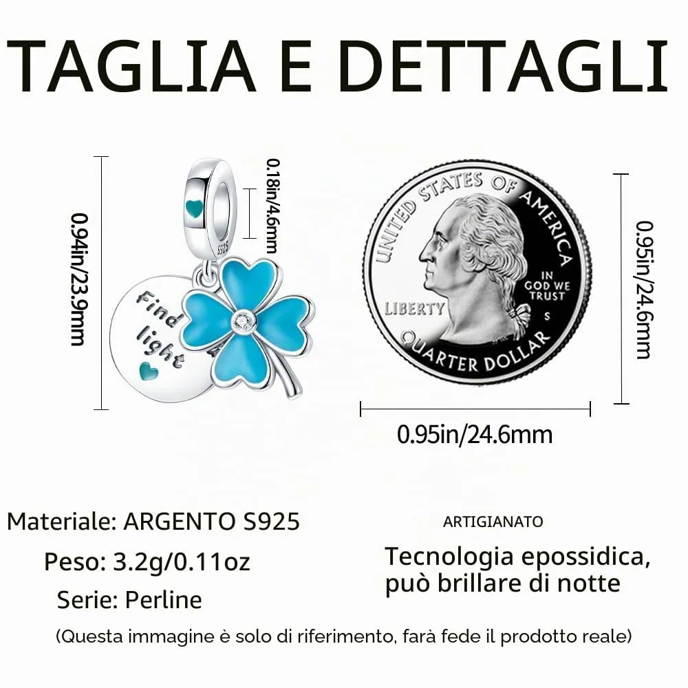 Pandach Bead Charm in Argento Sterling 925 con Cubic Zirconia per Braccialetti e Collane Europei - immagine 4