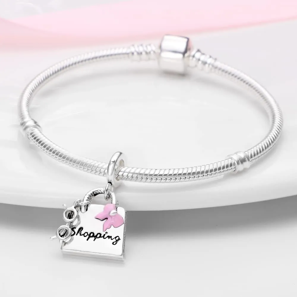 Pandach Bead Charm in Argento Sterling 925 con Cubic Zirconia per Braccialetti e Collane Europei - immagine 2
