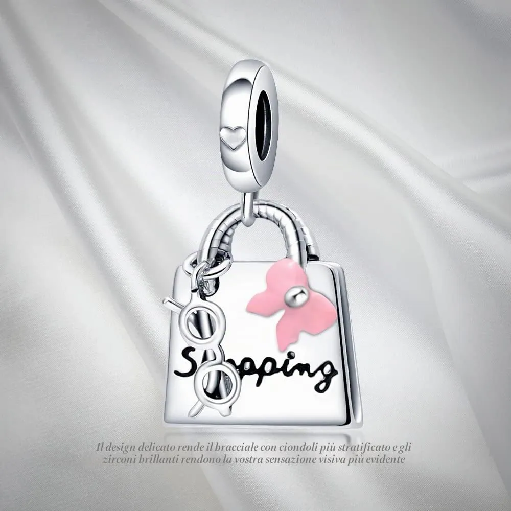 Pandach Bead Charm in Argento Sterling 925 con Cubic Zirconia per Braccialetti e Collane Europei - immagine 6