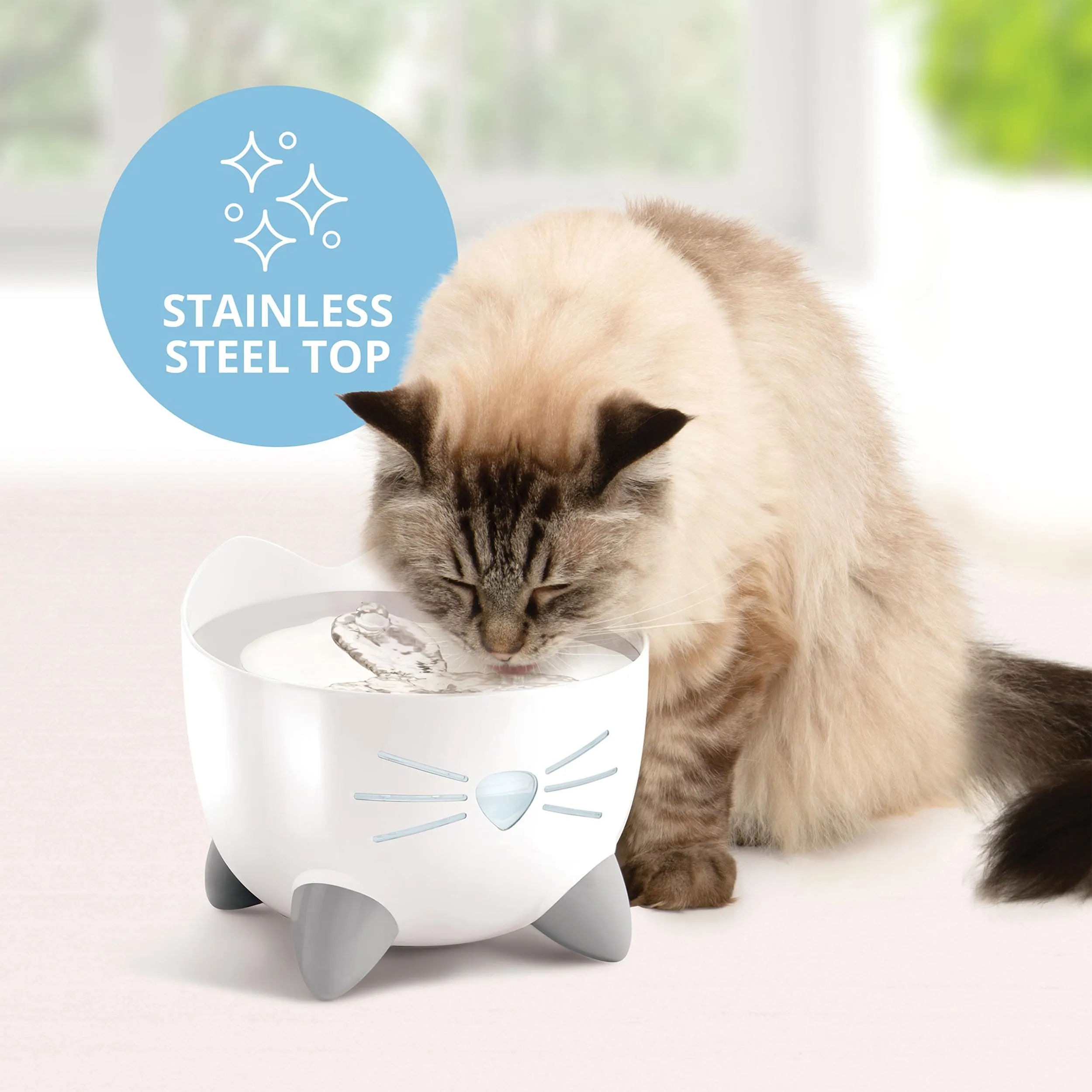 Catit Pixi Water Fountain, 2.5L, White - immagine 9