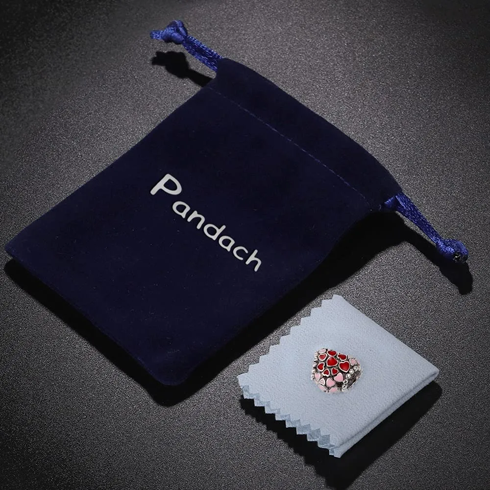 Pandach Bead Charm in Argento Sterling 925 con Cubic Zirconia per Braccialetti e Collane Europei - immagine 2