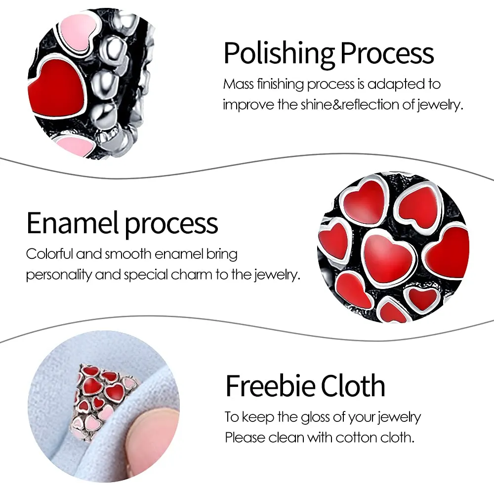 Pandach Bead Charm in Argento Sterling 925 con Cubic Zirconia per Braccialetti e Collane Europei - immagine 4