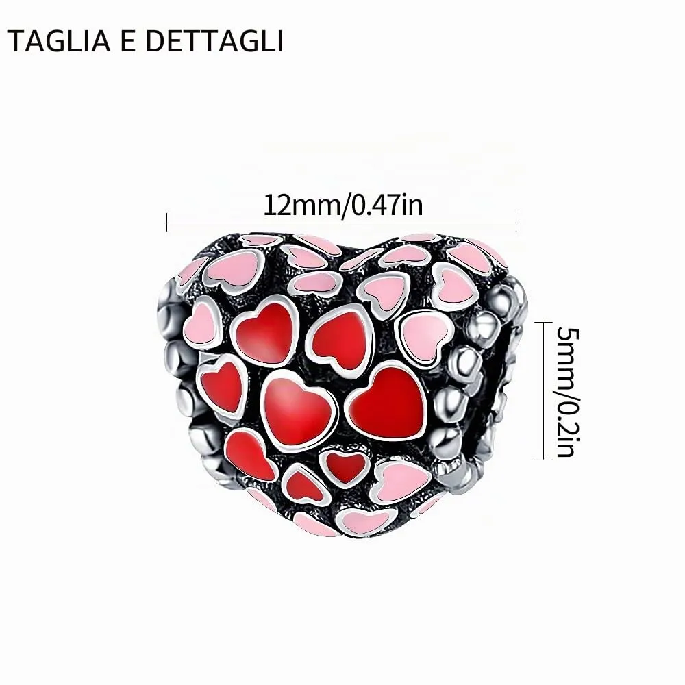 Pandach Bead Charm in Argento Sterling 925 con Cubic Zirconia per Braccialetti e Collane Europei - immagine 5