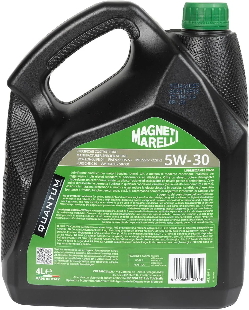 Magneti Marelli Quantum Energy Olio Motore Sintetico 5W-30 ACEA C3 4L - immagine 4