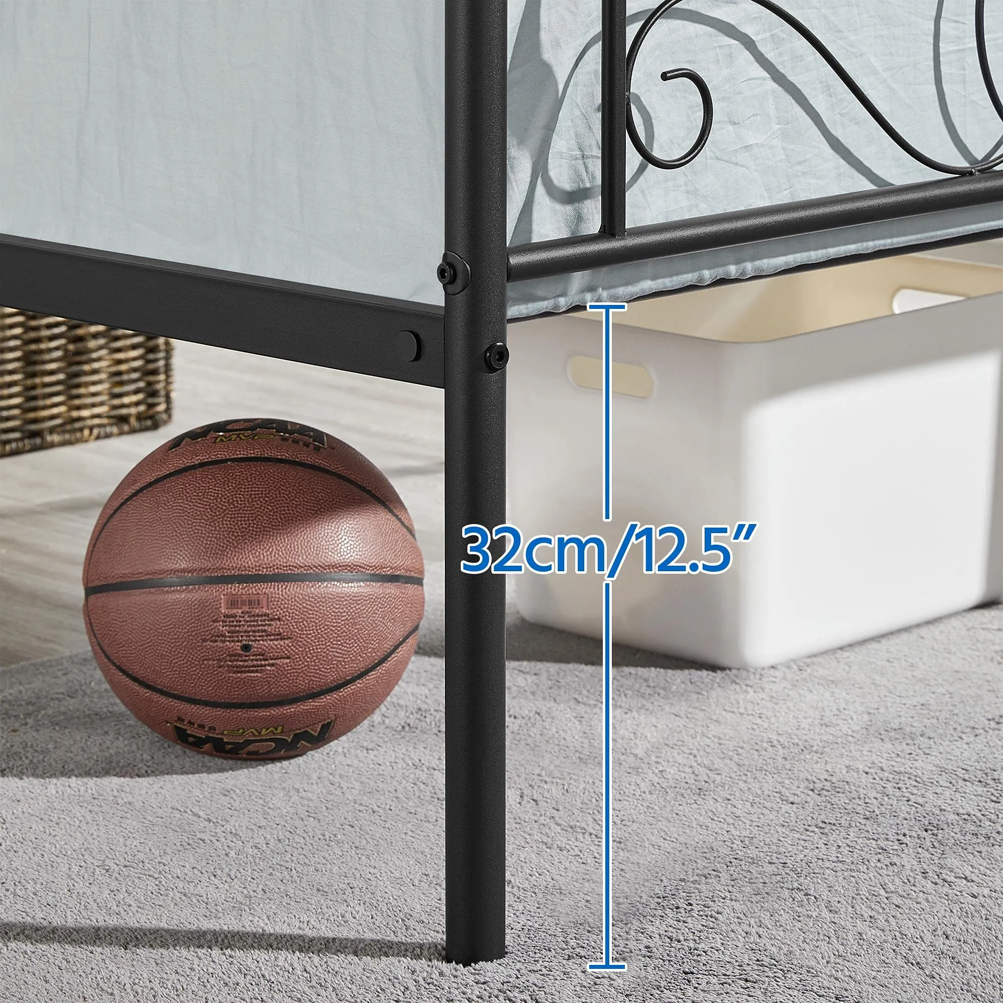 Yaheetech Struttura Letto Singolo in Ferro per Materasso 90 x 190 cm - immagine 5